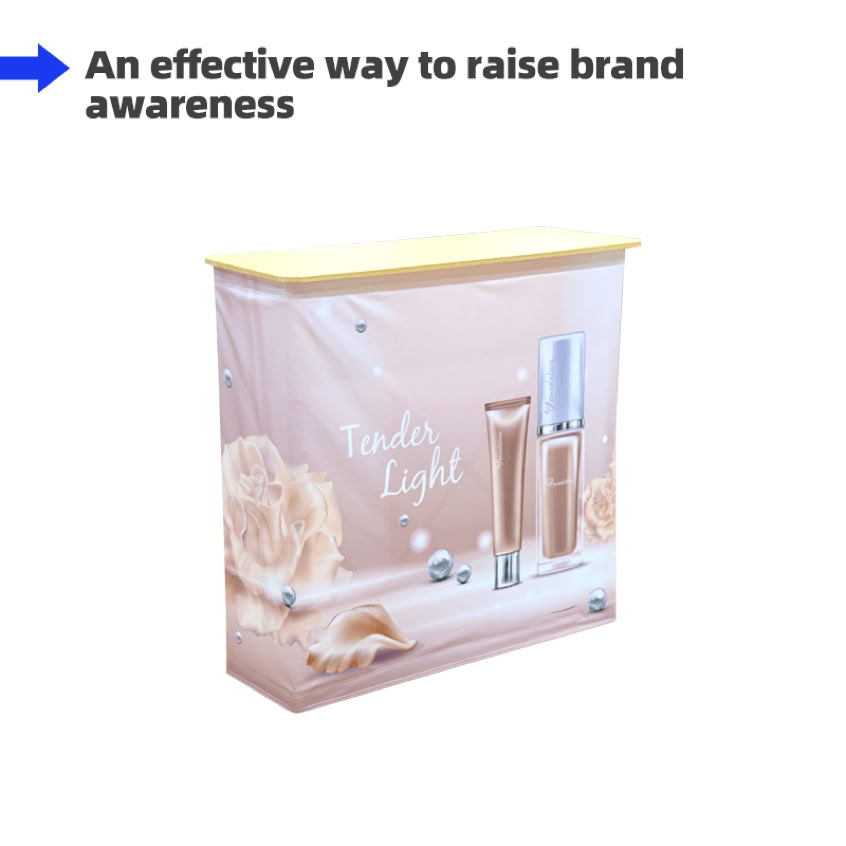 Portable Display counter with a graphic wrap