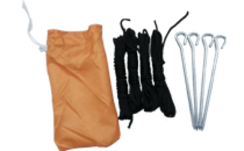 Ground rope and spike for tent outdoor use